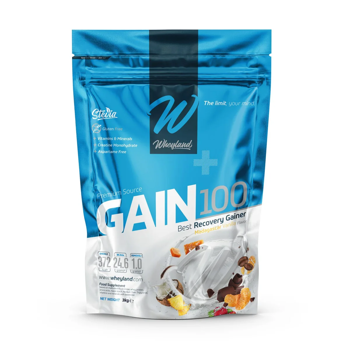 Gain 100 - 3kg (Madagascar Vanilla) - Wheyland Sport